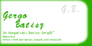 gergo batisz business card